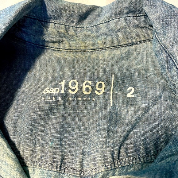 Chambray Button Front Dress - Picture 3 of 4